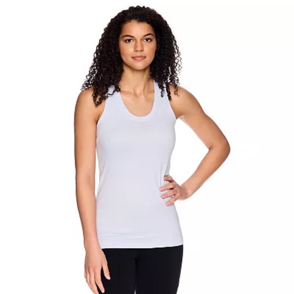 GAIAM Yoga Warrior Seamless Compression Tank Top “Xenon Blue” [Light Blue] NWT!